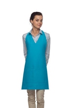 Cardi / DayStar Turquoise Deluxe V-Neck Adjustable Tuxedo Apron (2 Pockets)