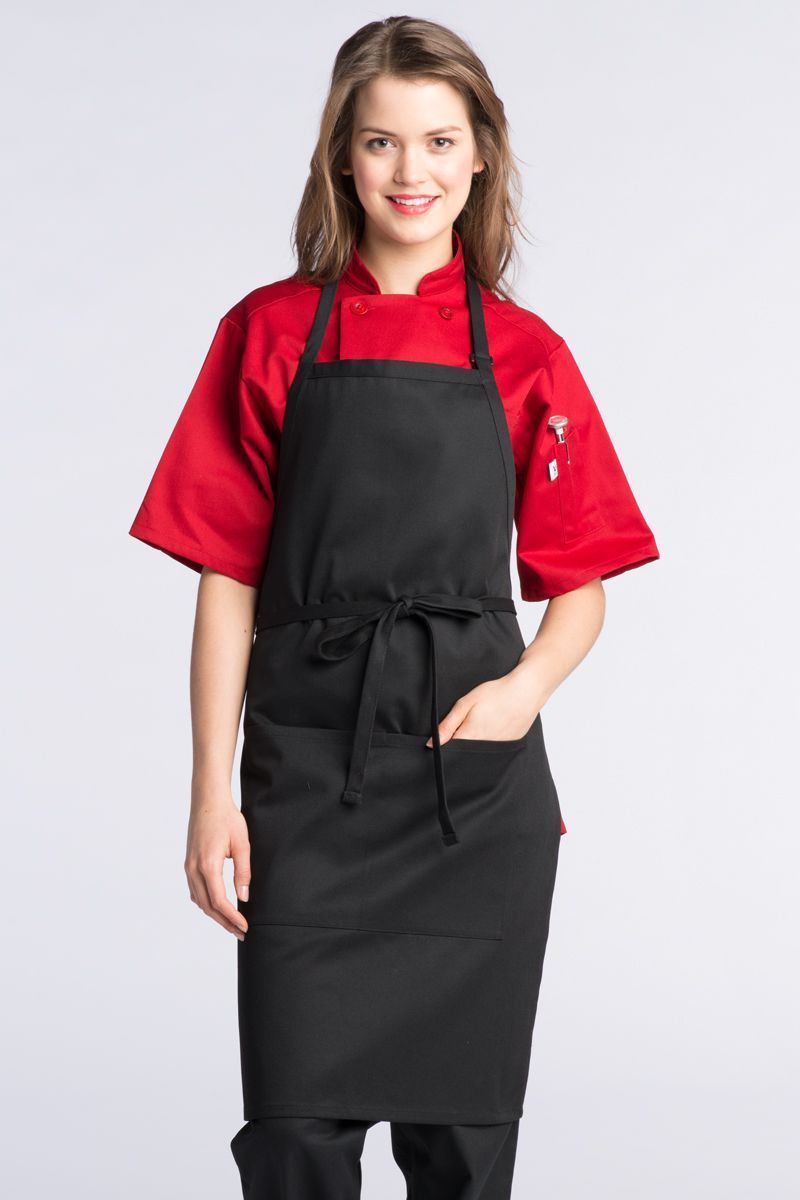 Uncommon Threads Black Butcher Adjustable Apron (2 Pockets)