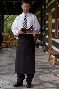 Uncommon Threads Black Full Bistro Apron (1 Inset Pocket)