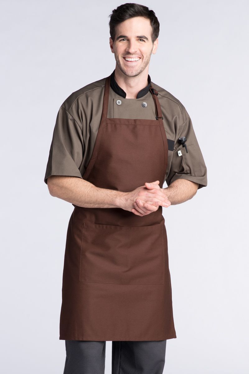 Uncommon Threads Brown Butcher Adjustable Apron (2 Pockets)