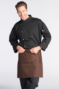 Uncommon Threads Brown Half Bistro Apron (3 Pockets)