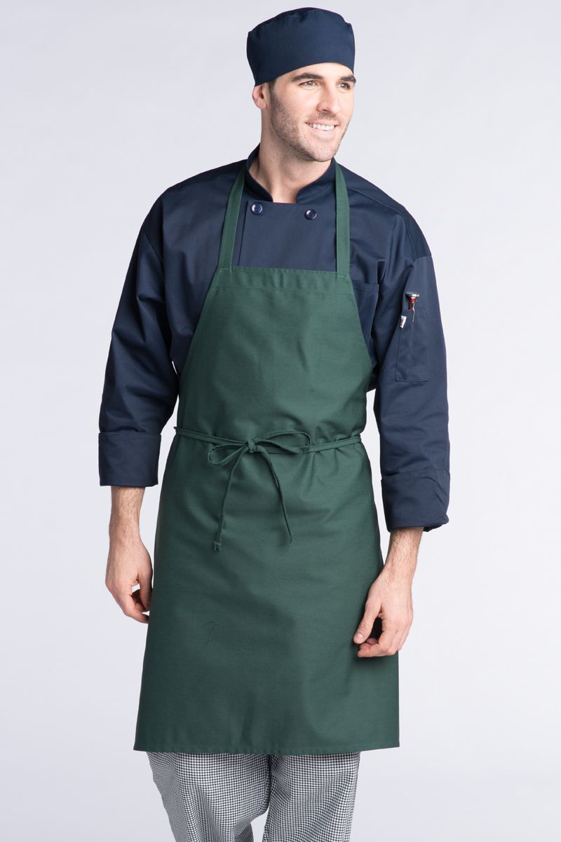 Uncommon Threads Hunter Green Bib Apron (No Pockets)