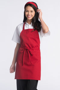 Uncommon Threads Red Bib Adjustable Apron (No Pockets)