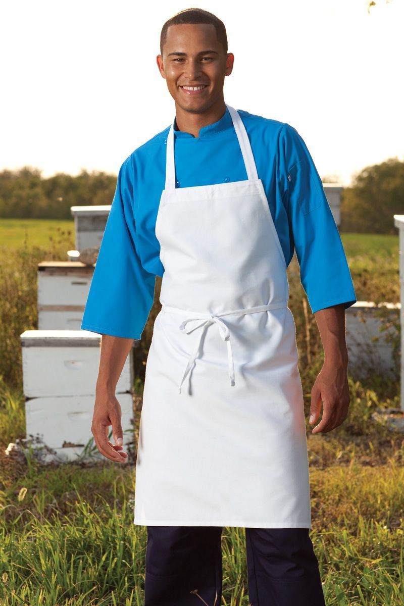 Uncommon Threads White Bib Apron (No Pockets)