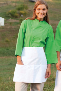 Uncommon Threads White Half Bistro Apron (3 Pockets)