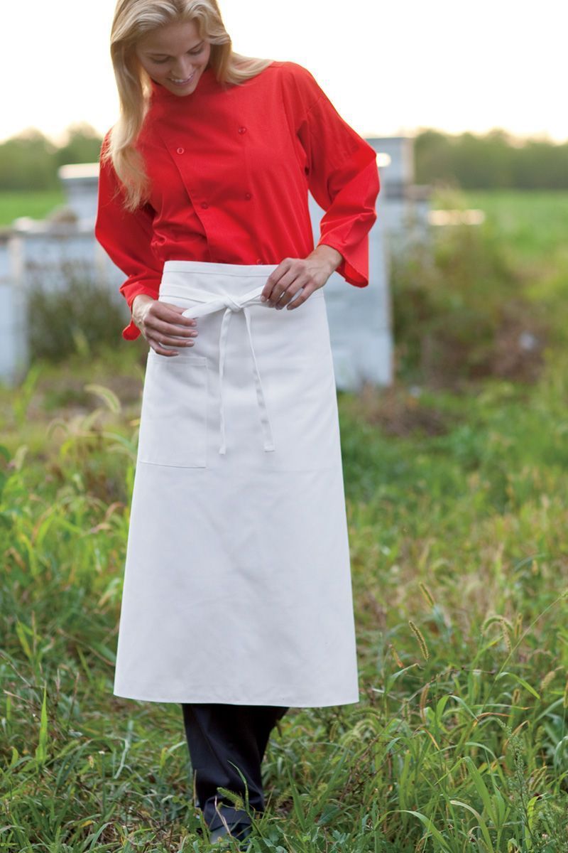 Uncommon Threads White Reversible Full Bistro Apron (1 Pocket)