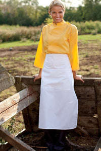 Uncommon Threads White Full Bistro Apron (3 Pockets)