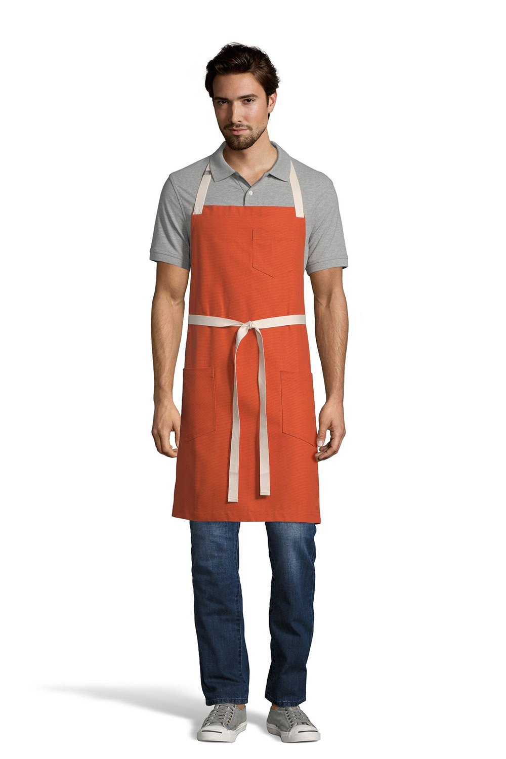 UT Black Collection Orange Vibe Bib Apron