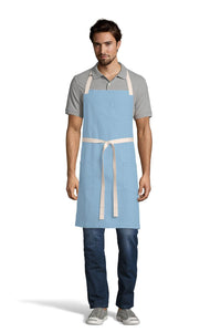 UT Black Collection Sky Blue Vibe Bib Apron
