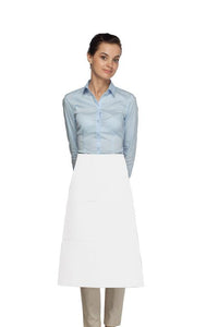 Cardi / DayStar White 3/4 Bistro Apron (1 Pocket)