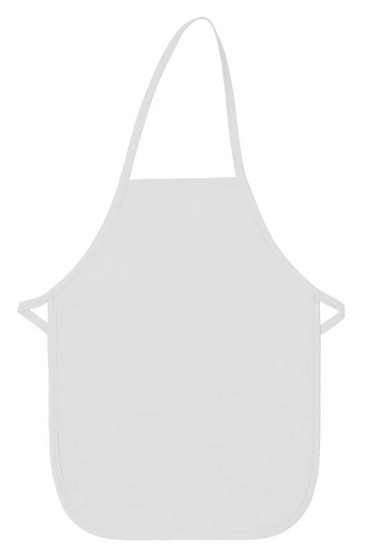 Cardi / DayStar White Kid's XL Bib Apron (No Pockets)