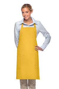 Cardi / DayStar Yellow Deluxe Bib Adjustable Apron (2 Pockets)