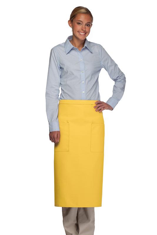 Cardi / DayStar Yellow Full Bistro Apron (2 Pockets)