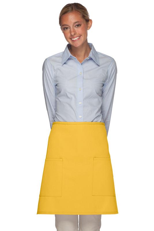 Cardi / DayStar Yellow Half Bistro Apron (2 Patch Pockets)