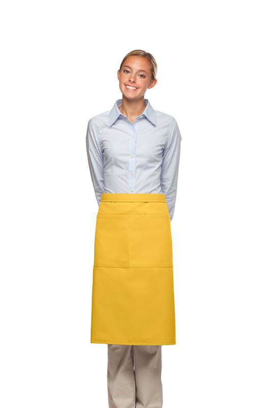 Cardi / DayStar Yellow 3/4 Bistro Apron (2 Pockets)