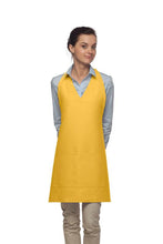 Cardi / DayStar Yellow Deluxe V-Neck Adjustable Tuxedo Apron (2 Pockets)