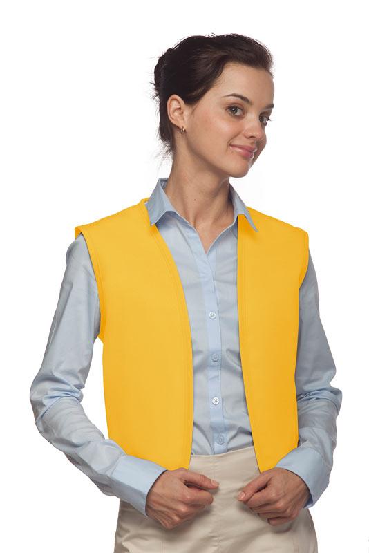 Yellow No Buttons Unisex Vest with No Pockets – ApronWarehouse